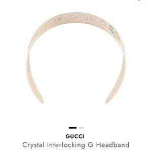 Gucci Ivory Crystal G Headband